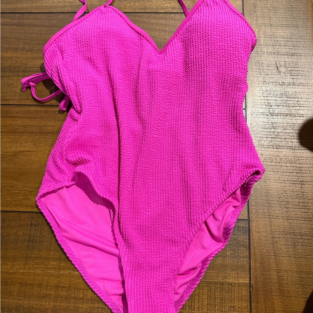 No Boundaries Fuchsia One-Piece Swimsuit